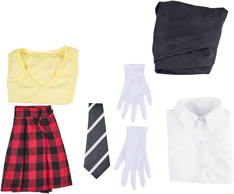 iSHOWcos Women's Maka Albarn Cosplay Costume Coat Vest Skirt School Uniform Suit Halloween Outfit - Image 7