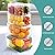 MUCHII 8 Pack Fridge Organizers, Stackable Fridge Organizer Bins with Lids, Kitchen Organization Storage Containers for Fruit, Food, Vegetables