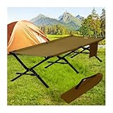 HUFIREHU Sdraio Pieghevole Brandina da Campeggio Materasso Pieghevole Lettini da Spiaggia Pieghevoli Portatili Adatto per Il Lavoro D'Ufficio E per I Riposini(Sand Gold)