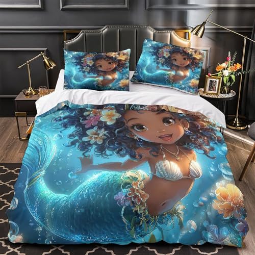 Housse de couette forêt brumeuse 3D parure de lit 220x240 cm