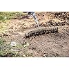 Fiskars 60 Pro Garden Rake for Soil with Lightweight Aluminum Handle, Heavy Duty Gardening Tool