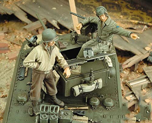 LIANGFANG 1/35 Ancient Crew (2 Figuren) (ohne Panzer) Harzfiguren-Modellbausatz, unmontiert, unbemalt