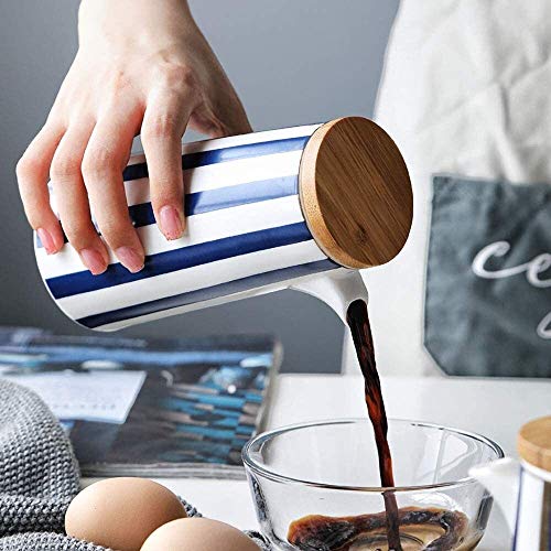 Bouteille distributrice d'huile d'olive de cuisson en céramique et son bois noble - 2