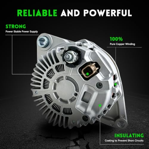 Image of 11231N Alternator for Chrysler 200 2011-2013, Sebring 07-10, Fit for Dodge Avenger 08-13, Caliber and Jeep Compass 07-12, Patriot 07-17, A2TJ0481 AMT0194 VMT0194 4801323AC 4801323AD
