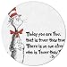 Fafahome Round Area Rug 5ft Dr. Seuss Classic Cat in The Hat Runner Rugs Non-Slip Backing Floor Carpet for Living Room Bedroom Kitchen