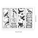 GLOBLELAND Krähen Lesezeichen Transparente Stempel für Scrapbooking Zweig Skelett Lesezeichen Klare Stamps Halloween Silikonstempel Für Kartengestaltung DIY Prägung Journaling