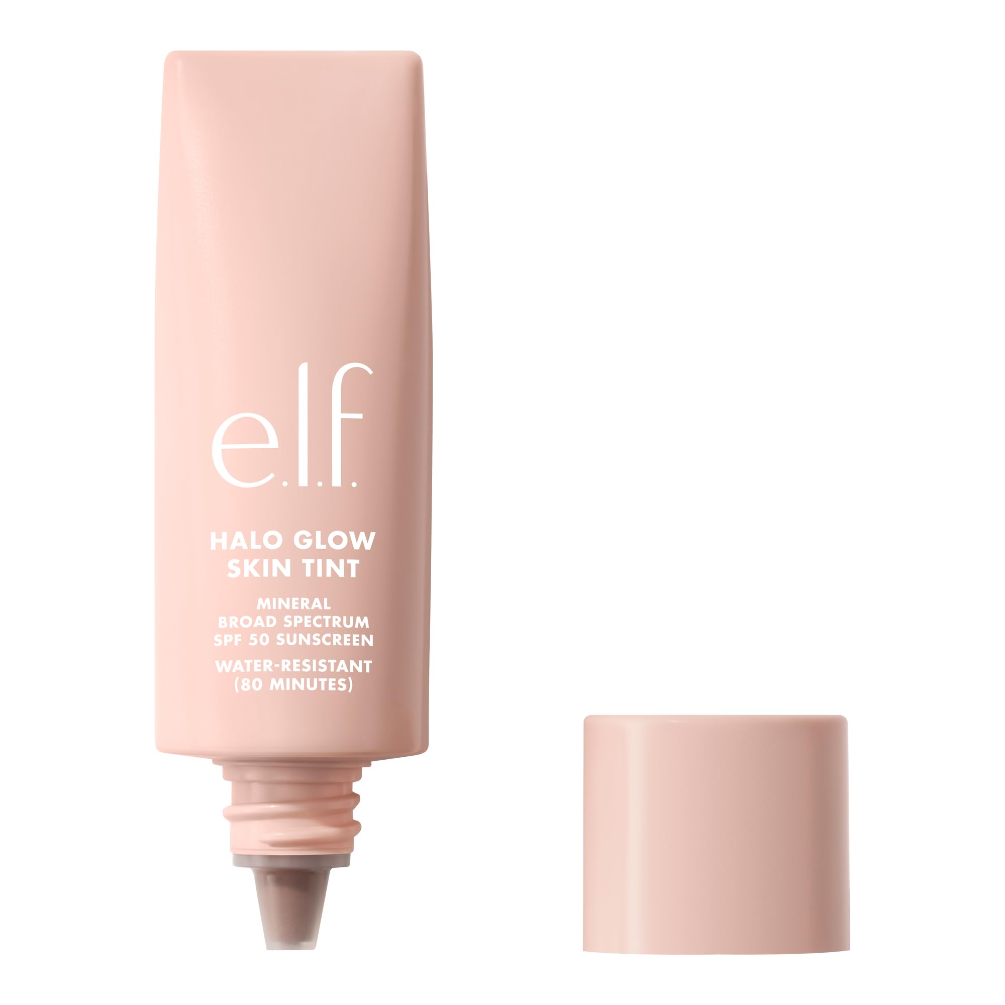 e.l.f. Halo Glow Skin Tint SPF 50, Tinted Moisturiser for Light Buildable Coverage, Creates A Natural Glow