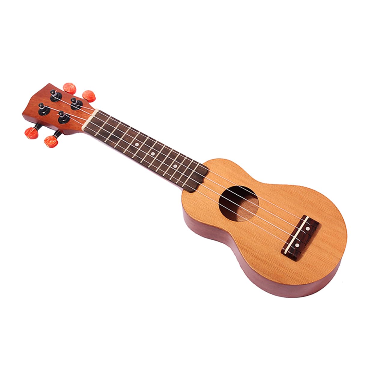 Supvox Kleiner Taschen Ukulele Traditionelle Form mit 4 Saiten und Schallloch Fichte Sapele Griffbrett Reise Ukulele für Kinder und Anfänger