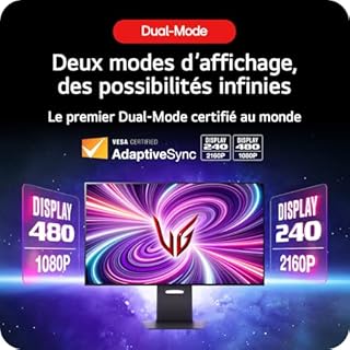 LG Ultragear™ OLED 32GS95UV-B Ecran PC Gaming 32" - Dalle OLED résolution UHD,4K (3840x2160), 0.03 ms GtG 240Hz, DisplayHDR™ TrueBlack400, DCI-P3 98.5%, AMD FreeSync Premium Pro, NVIDIA G-Sync