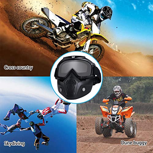 Vpzenar Airsoft Mask, Airsoft Mask Full Face, Detachable Gray Lens Airsoft Goggles, Military Paintball Mask Match With Helmet, Tactical Airsoft Gear #TOP6