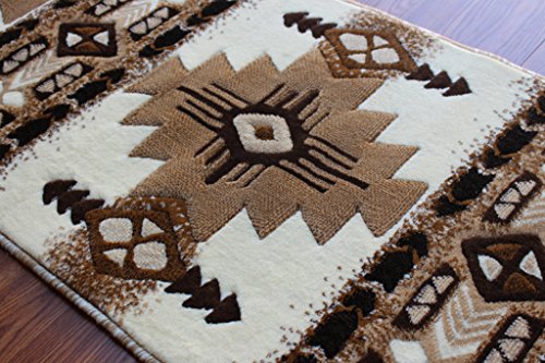 Concord Global Trading South West Native American Runner Rug Design C318 Ivory (2 Feet X 7 Feet) #TOP4