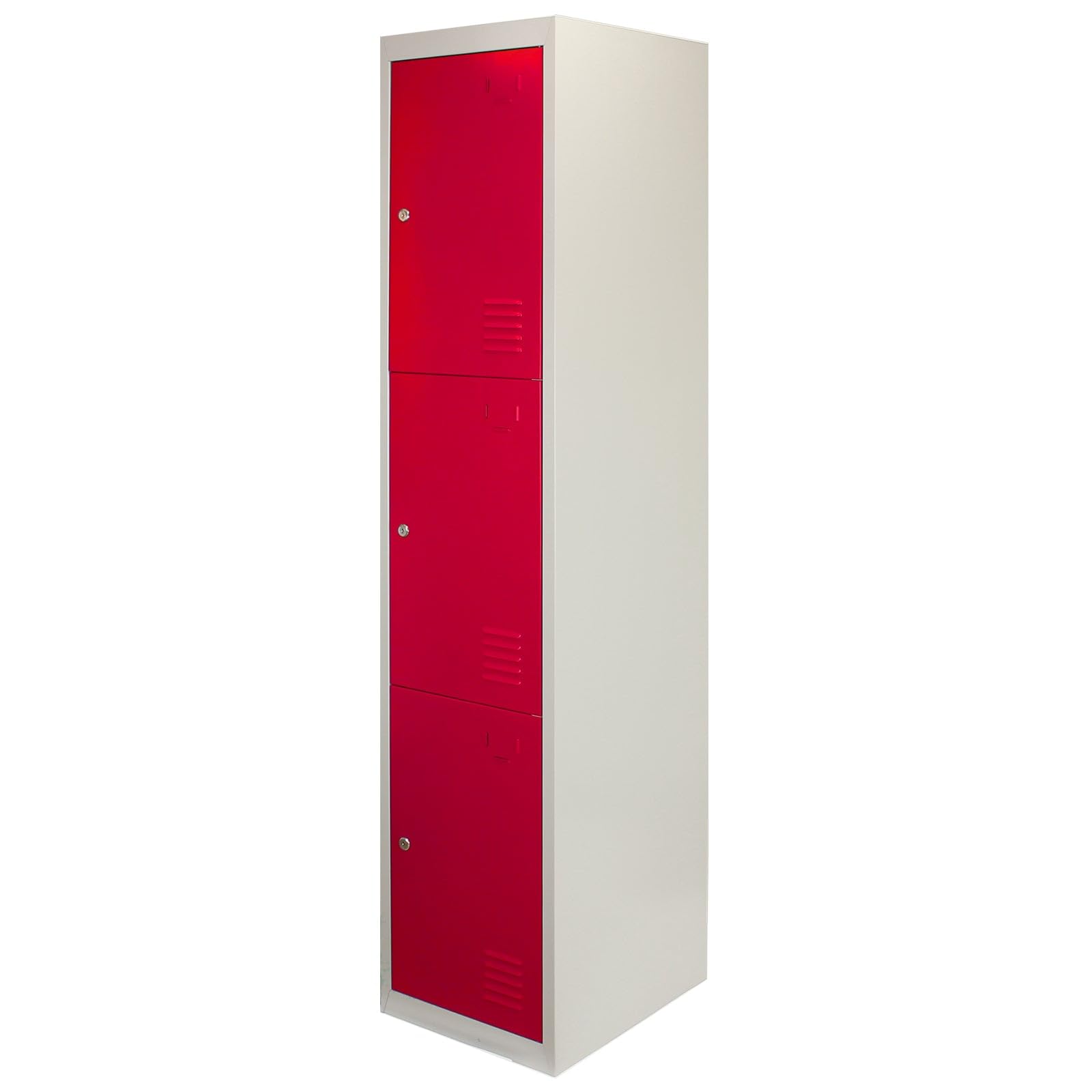 Monster Shop Casiers de Rangement en Acier 3 Portes Verrouillables pour École Vestiaire Salle de Sport