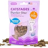 Catstages by Nina Ottosson Purrfect Bitez Natural Crunchy Cat Treats for Puzzles, Toys, Feeders, & Training, USA-Made, Real Whitefish Flavor, 4oz