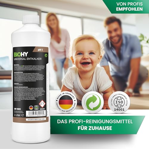 BiOHY Universal Entkalker (500 ml) | Universal Konzentrat für alle Haushaltsgeräte | starker Kalklöser | auch für Elektrogeräte | kompatibel mit allen Kaffeeautomaten & Wasserkochern