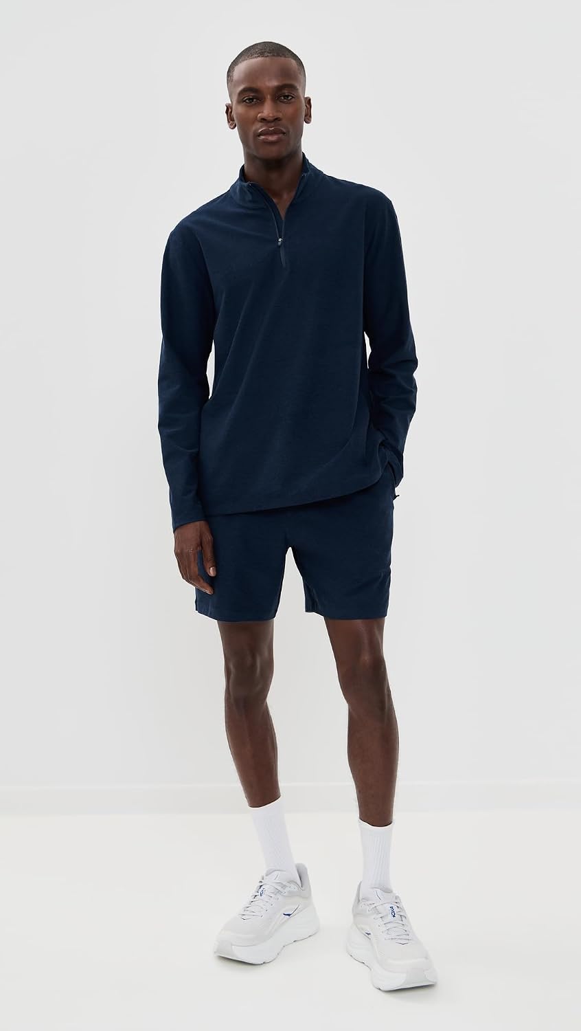 Beyond Yoga Men's SPACEDYE TERRAIN MENS QUARTER ZIP PULLOVER