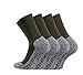 Produktbild TippTexx 24 7 Monate zusätzliche Anti-Loch-Garantie 4 Paar Wander Socken mit Coolmax-Baumwollgarn (DE/NL/SE/PL, Numerisch, 43, 46, Regular, Regular, Oliv)