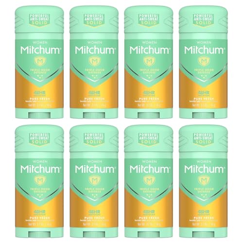 Image of Mitchum Women Triple Odor Defense Invisible Solid 48HR Antiperspirant & Deodorant, Pure Fresh, 2.7 OZ - 8 Pack