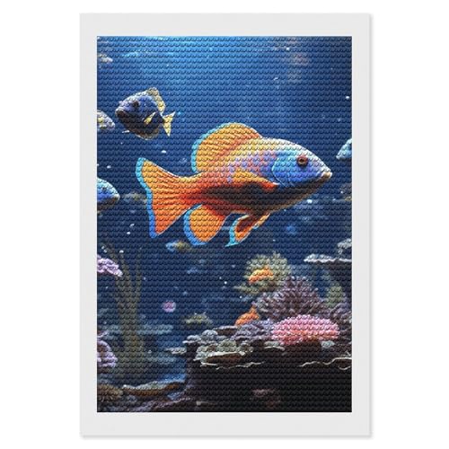 Art diamant poissons contre le stress : activité manuelle relaxante adultes