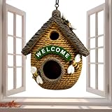 Nidera de exterior | forma colmena decoración | para gorriones | Adecuado para jardines, patios, parques, porches, árboles, balcones, patios y terrazas