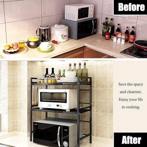 Rangement micro-onde réglable pour optimiser les petites cuisines - 6