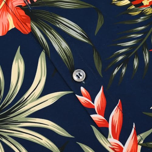 Image of Hawaiian Shirt for Men Tropical Shirts Summer Beach Button Down Short Sleeve Luau Aloha Floral Cruise Vacation Outfit 2026