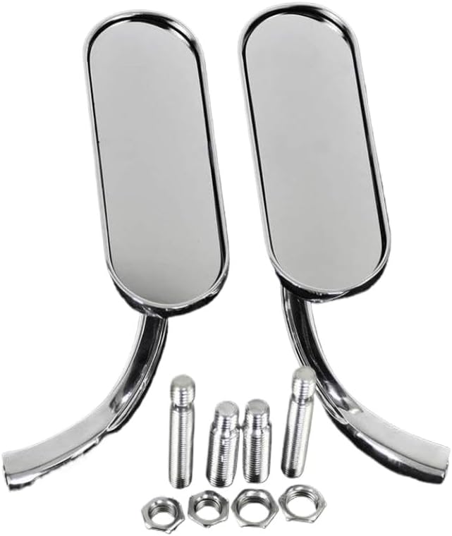 Motorcycle Rearview Mirror Compatible With Touring Electra Softail Breakout Sportster XL(Chrome Mirrors)
