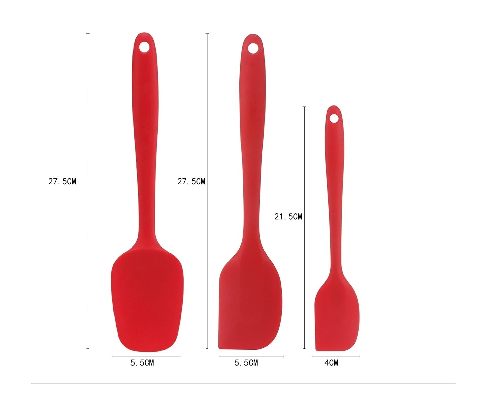 Espatula Cocina Silicona Spátula Set Resistente al Calor Espátulas Pastel de espátula Espátulas Espátulas Hornear, cocinar, raspar y Mezclar Espatula Reposteria