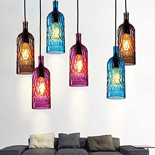 Luminaire de bar bouteille de verre suspension pour éclairage restaurant - 6