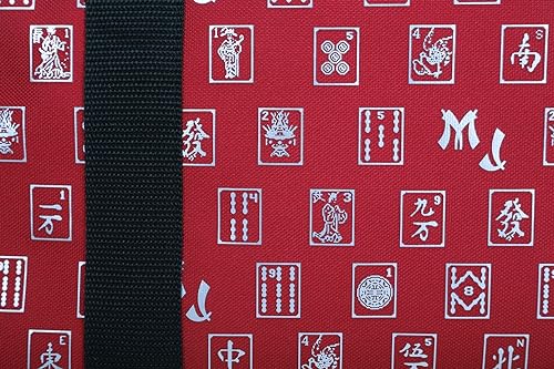 Mah Jongg Direct Red & Silver MJ Designer Logo Soft Replacement Case, Includes Two Matching Wraps and a Bonus Bag, (Replacement Soft Case Only - Tiles, Trays, Racks and Pushers not Included)