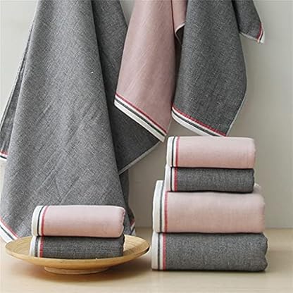 Badetuch, Handtuch, Baumwolle, 3-teiliges Set für Erwachsene, Baden, Waschen des Gesichts, weiblich und männlich, saugfähig und schnell trocknend (Farbe: D, Größe: wie abgebildet) (C wie abgebildet) – Bild 3