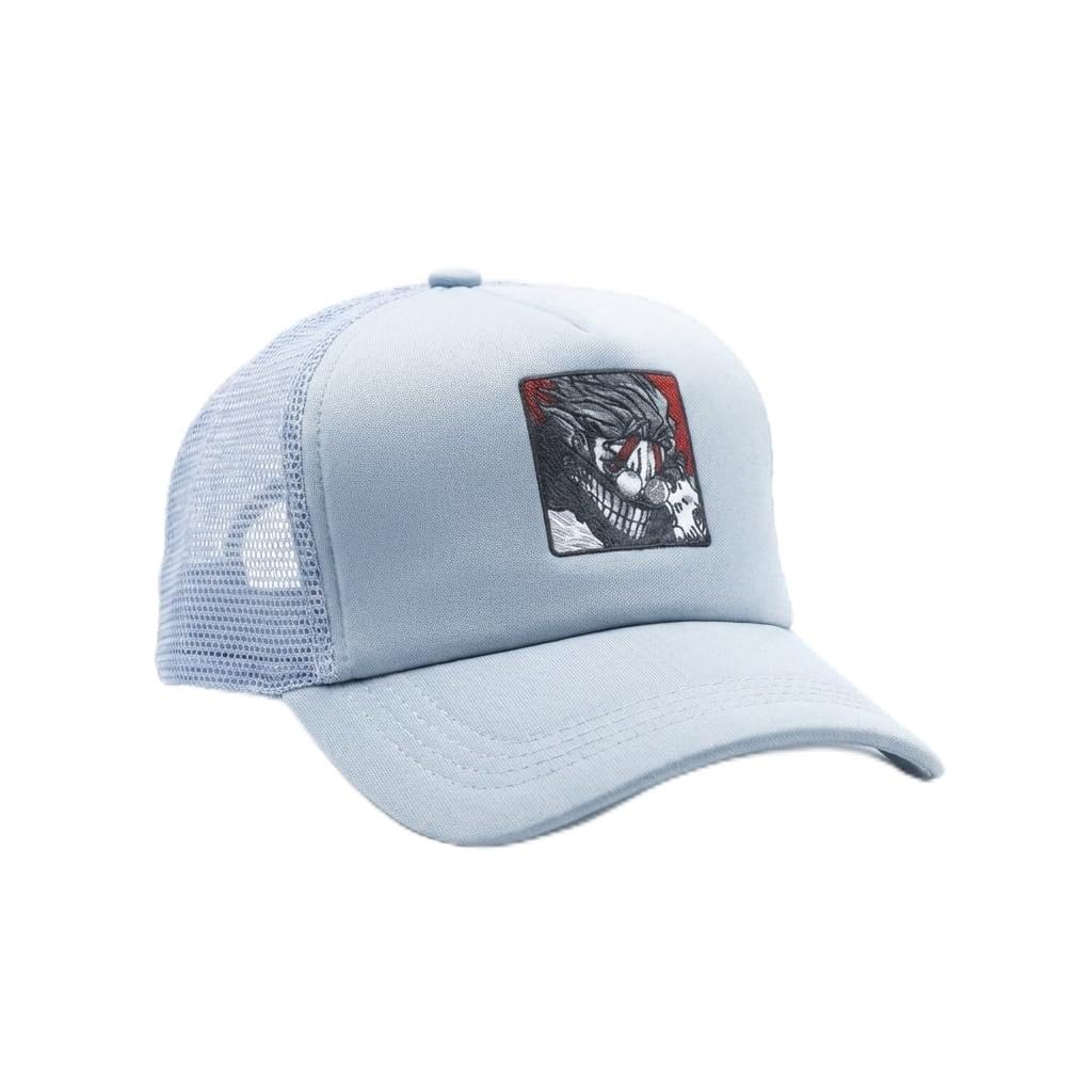 fasam Half Net Grey Snapback Cap with Front Graphic Print | Trucker Cap Mesh Adjustable Summer Cap for Men & Women-1pcs-picture-29