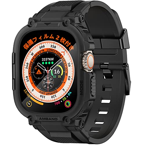 oh P[X Rp`u Apple Watch Ultra2/Ultra 49mm KX tBt op[Jo[t TPUxh ̌^ M1 X|[coh AbvEHb` Eg 2 Ή 49 mm Y ϋv Ϗ