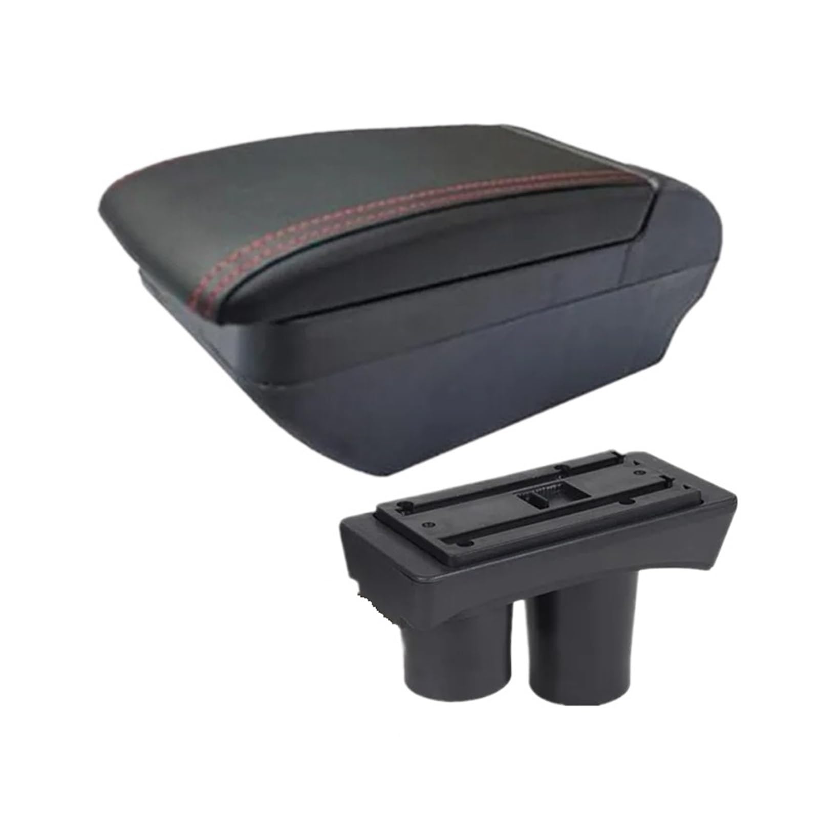 Umdjju F Red Line No Usb For Citroen For C2 For C3 Car Armrest Storage Box Interior Dedicated Retrofit Accessories ﻿ Car Centre Console Armrest Box(F Red Line No Usb)