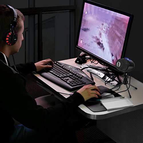 1 BY ONE Microfono USB con Treppiede, Tasto Mute