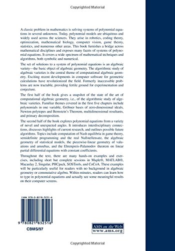 Solving Systems of Polynomial Equations (CBMS Regional Conference Series in Mathematics)