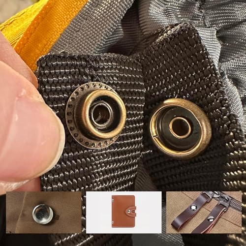 320 Pcs Stainless Steel Snap Button Kit, 15mm Heavy Duty Snap Button Press Studs Cap with 3 Setter Tool & 59\'\' tape measure, Snap Fastener Kit for Fabric Bag Leather Clothes Boat Canvas (80Set/4Color) - Thumbnail 3