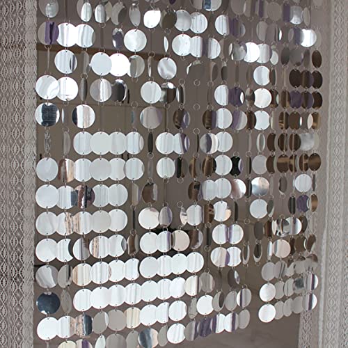 ECYC Ltd Rideau de porte scintillant en PVC - Décoration de porte, fenêtre, séparateur de pièce - Pour la maison, les festivals, les mariages (5 bandes,...