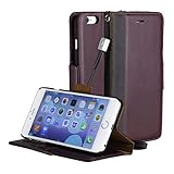 iPhone 6S Plus case, ACEABOVE iPhone 6S Plus Wallet Case [Book Cover Case] - Genuine Leather Wallet Cover with STAND Flip Cover and [Card Slots] and [Hand Strap] for Apple iPhone 6S Plus / iPhone 6 Plus (Purple)