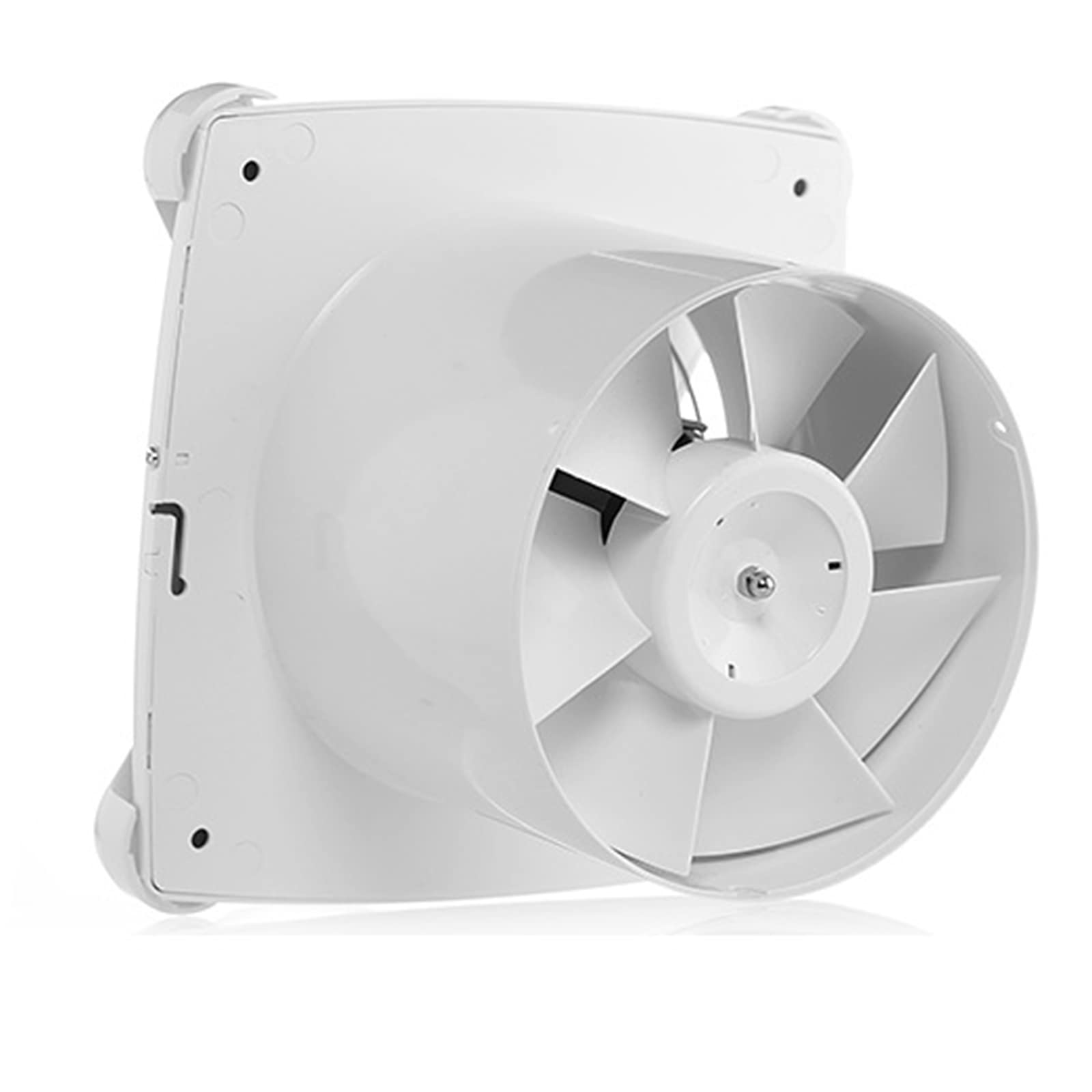 Extractor De Baño, Ventilador De Pared De 6 Pulgadas con Luz Led, Ventilador Silencioso para Baño, Ducha, Inodoro, Cocina, Oficina, Garaje, Blanco.