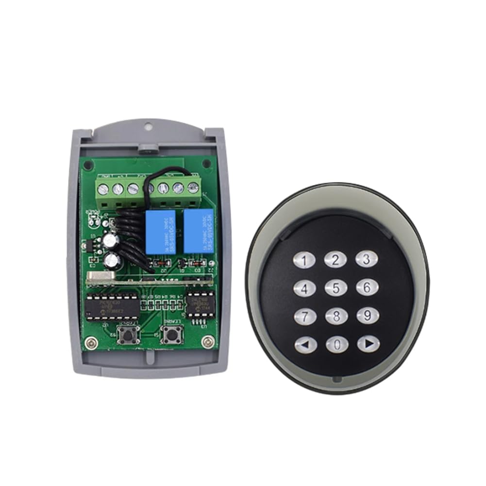 Littimoon for Automatic Garage Door Opener 433MHZ Universal Rolling Code Receiver Wireless Numeric Keypad for Swing Gate Sliding Gate