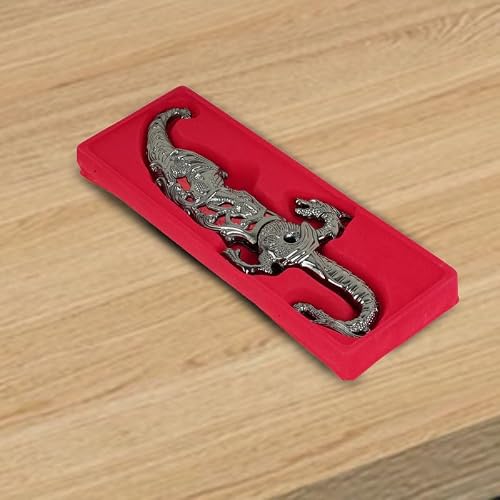 Trendy Zone 21 10” Dragon Dagger Knife, Stainless Steel Fixed Blade Knife, Metal Handle & Sheath, Decoratives Dragon Shape Design Intricate Carvings, Gift for Any Occasion - Thumbnail 5