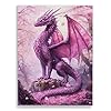 Purple Cherry Dragon in Cherry Valley Diamond Art Kits for Adults, Animal DIY 5d Diamond Painting Kits for Beginners,Can Be Used As A Gift for Home and Wall Decoration 12 * 16Inch #1