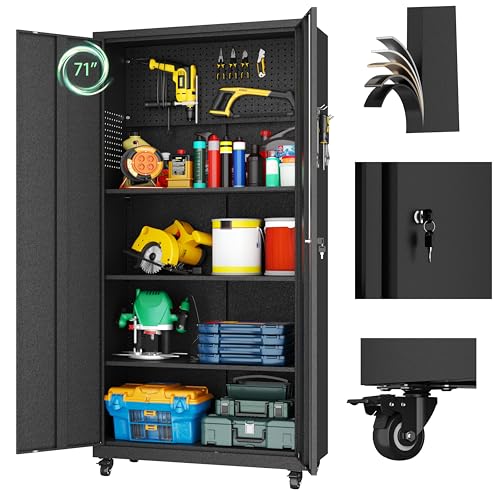 Longlink Metal Storage Cabinet with Wheels