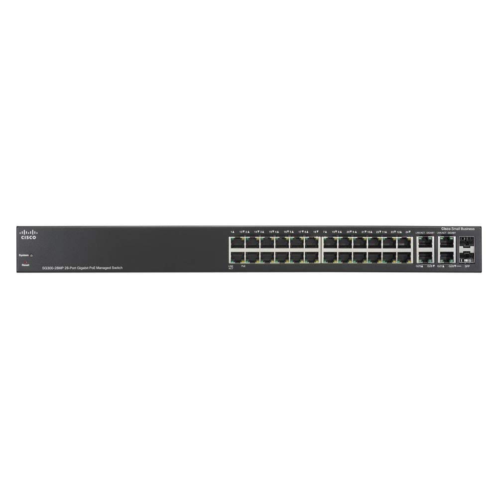 Commutateur Réseau Cisco SG300-28MP-K9-EU – 28 Ports Gigabit PoE – Montable En Rack