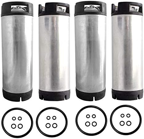 Beverage Factory 4X-KEG-RE5-BL-PV 5 gal Ball Lock keg, lid with Pressure Release - Reconditioned