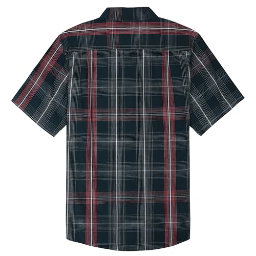 Image of Dubinik Mens Short Sleeve Button Down Shirts Soft Breathable Summer Vintage Regular Fit Lightweight Men's Casual Shirt