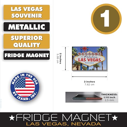 Imán decorativo rectangular con diseño Las Vegas miniatura 2