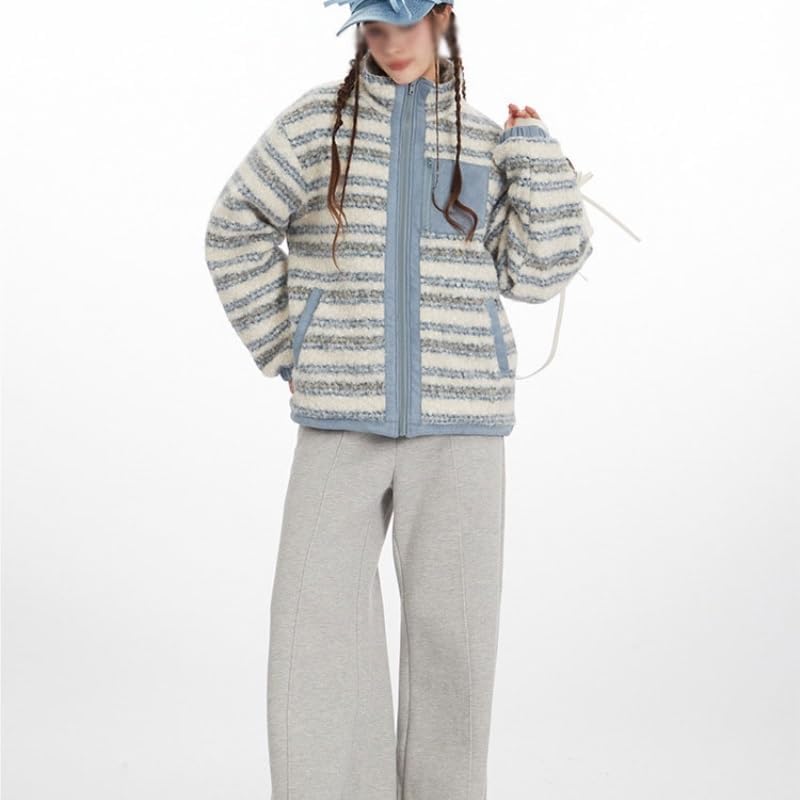 Retro Stand Up Collar Cotton Padded Jacket Thick for Both Men Women