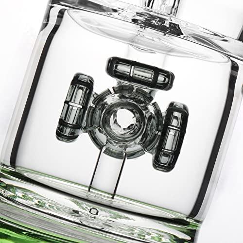 REANICE Blue Glass Bong Straight Water Percolator 14.5 mm Bubblers High 22.5 cm Thick Bongs – Bild 4