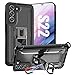Coque pour Galaxy S22 avec Support Magnétique Métallique, Armor Coque Plastique Dur avec Tire-Bouchon pour Samsung Galaxy S22 5G 2022 Homme Style Housse Protection [Noir]
